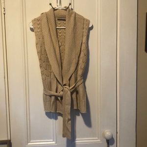 Lovely Elie Tahari sleeveless wrap sweater.